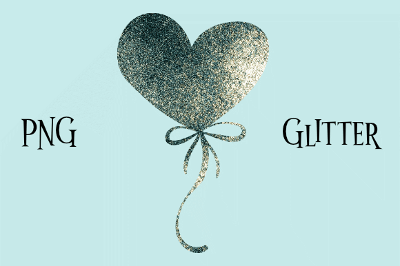 Glitter Baloon Clipart Green
