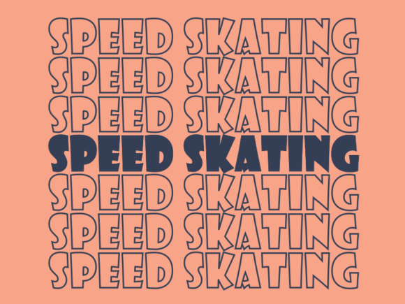 Speed Skating SVG Cut File