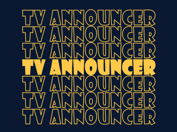 Tv Announcer SVG Cut File